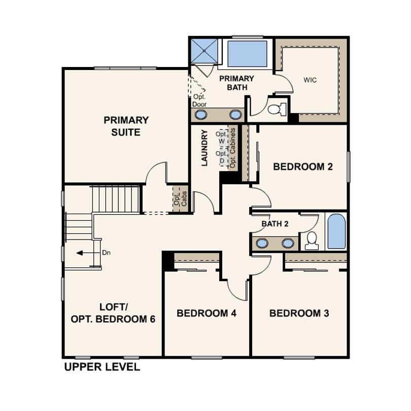 Plan 4 second floor plan at Monte Verde at Century Communities