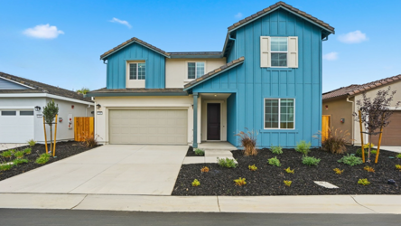A house with a garage.