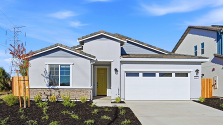 A house with a garage.