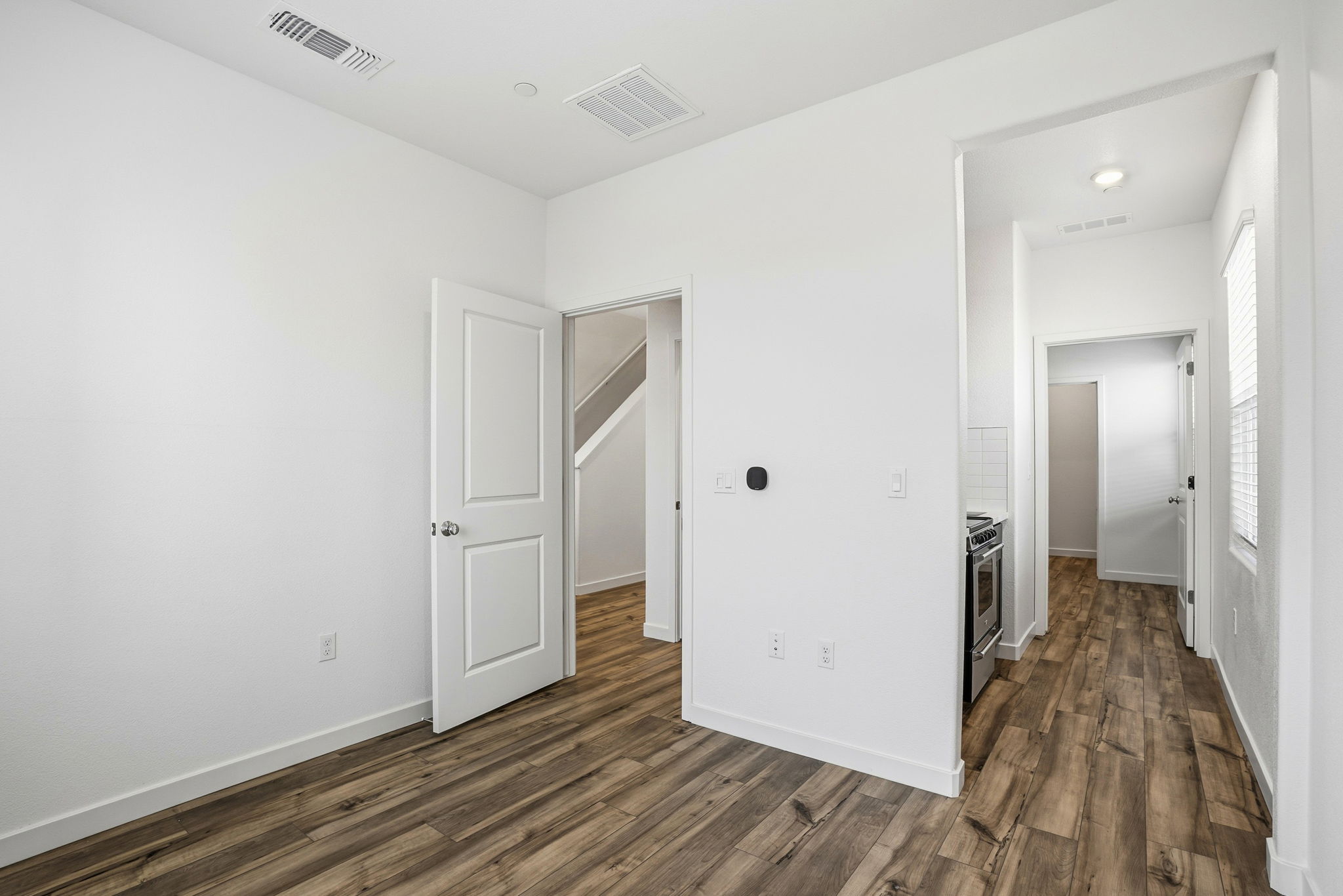 A room with white walls.