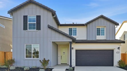 A house with a garage.