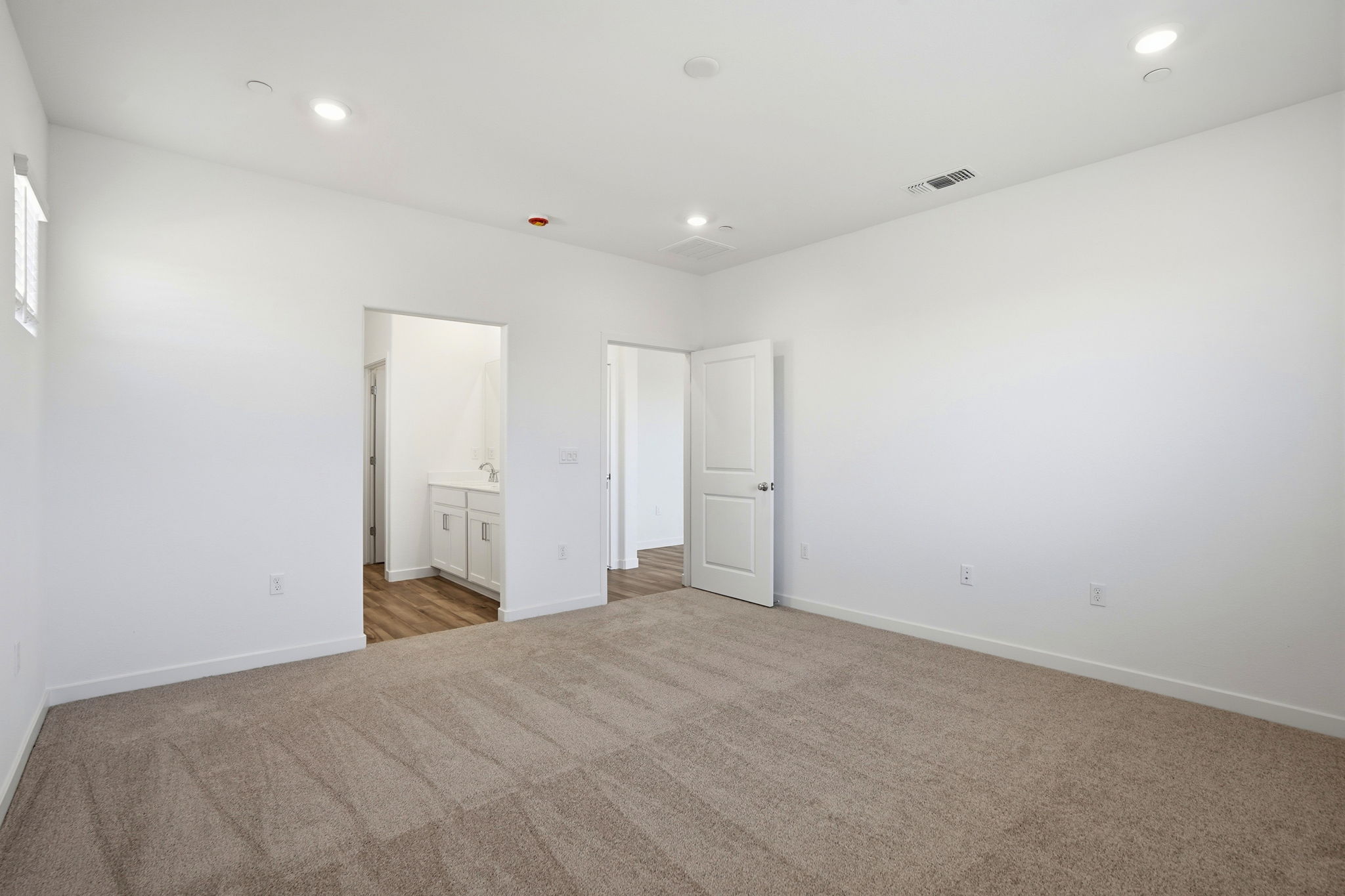 A room with white walls.