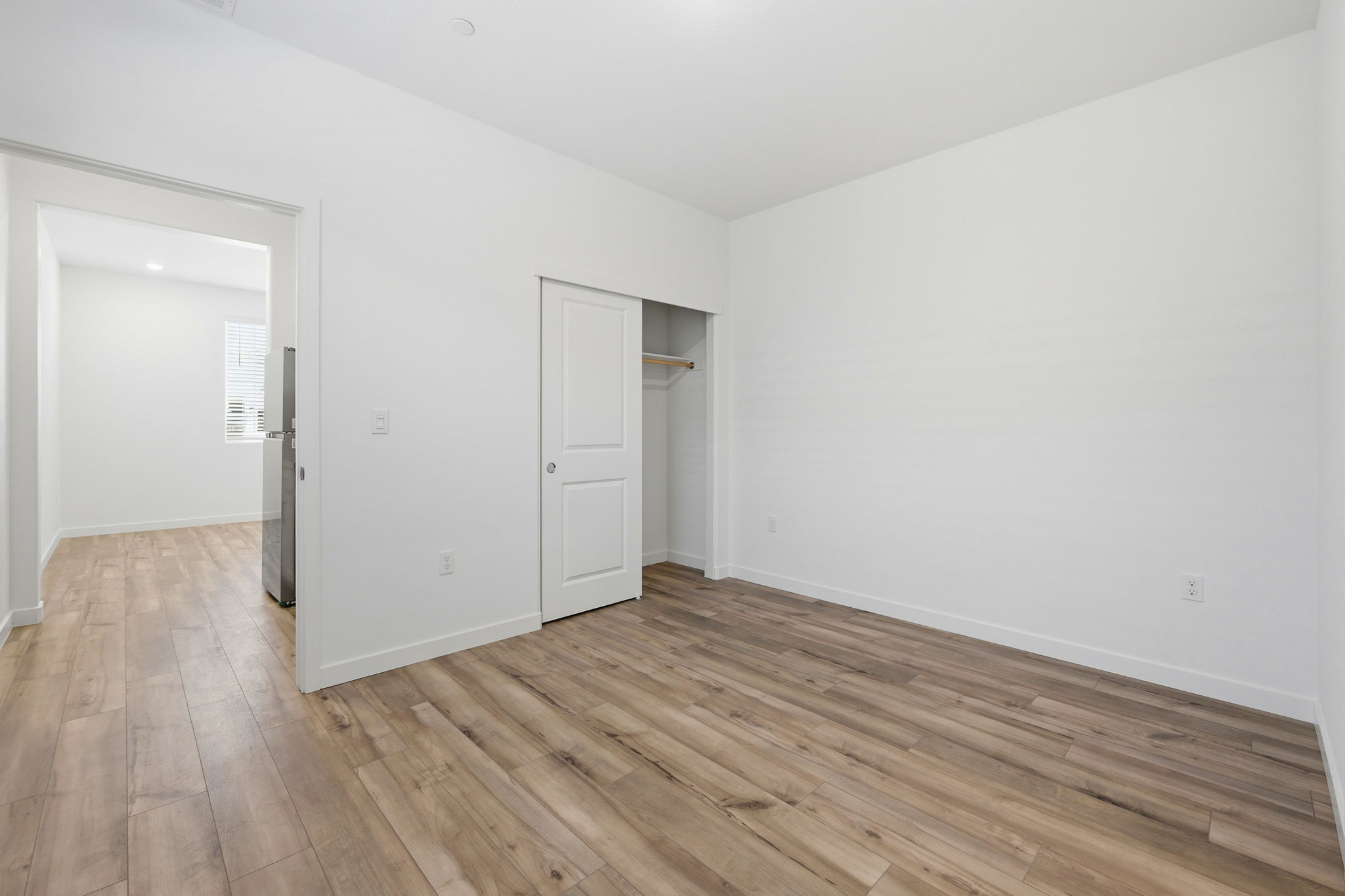 A room with white walls.