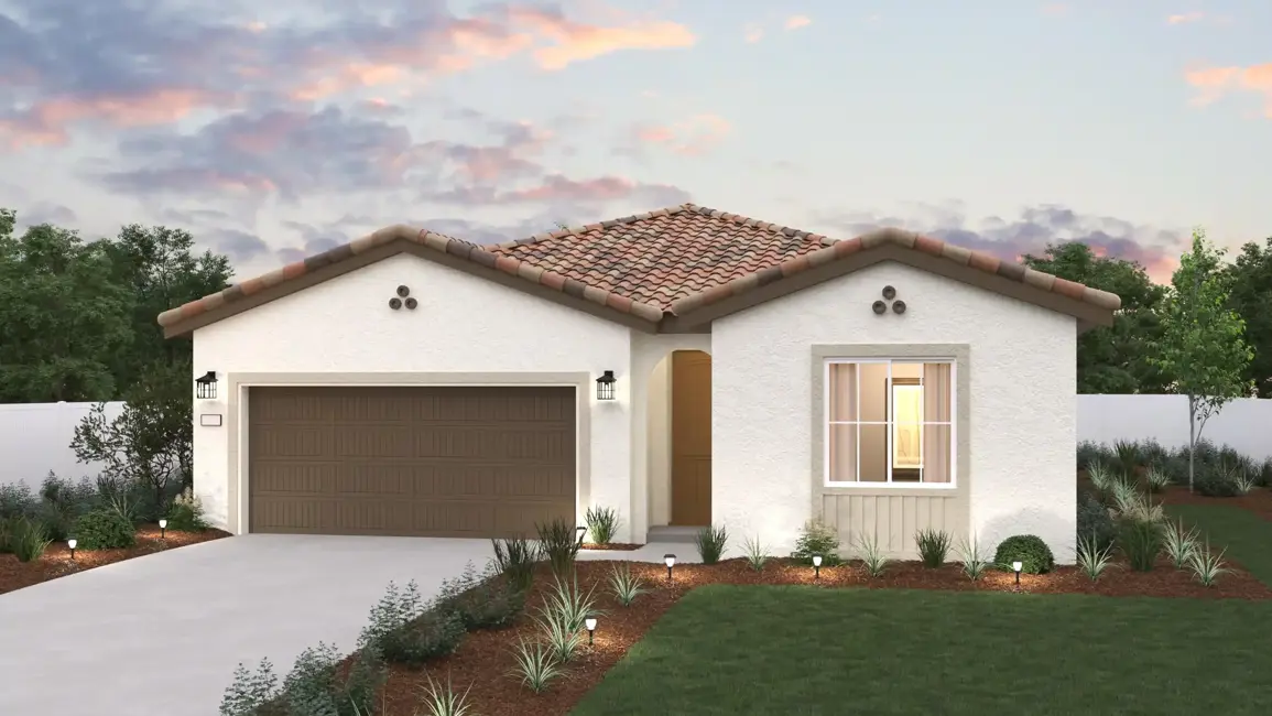 A house with a garage.