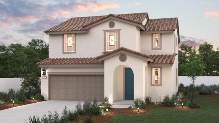 A house with a driveway.