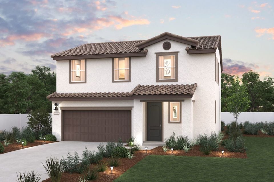 A house with a driveway.