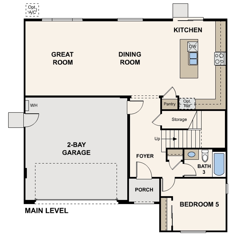 Plan 2 first floor plans at Parkside by Century Communities