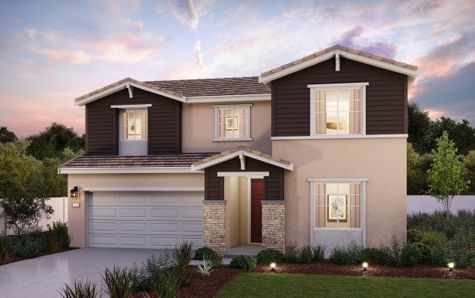 Plan 2 elevation B exterior rendering at Parkside by Century Communities