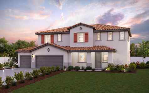 Plan 2 elevation A exterior rendering at Promontory at Ridgemark by Century Communities