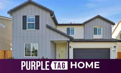 A house with a garage.