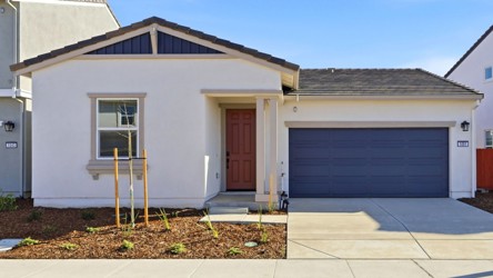 A house with a garage.