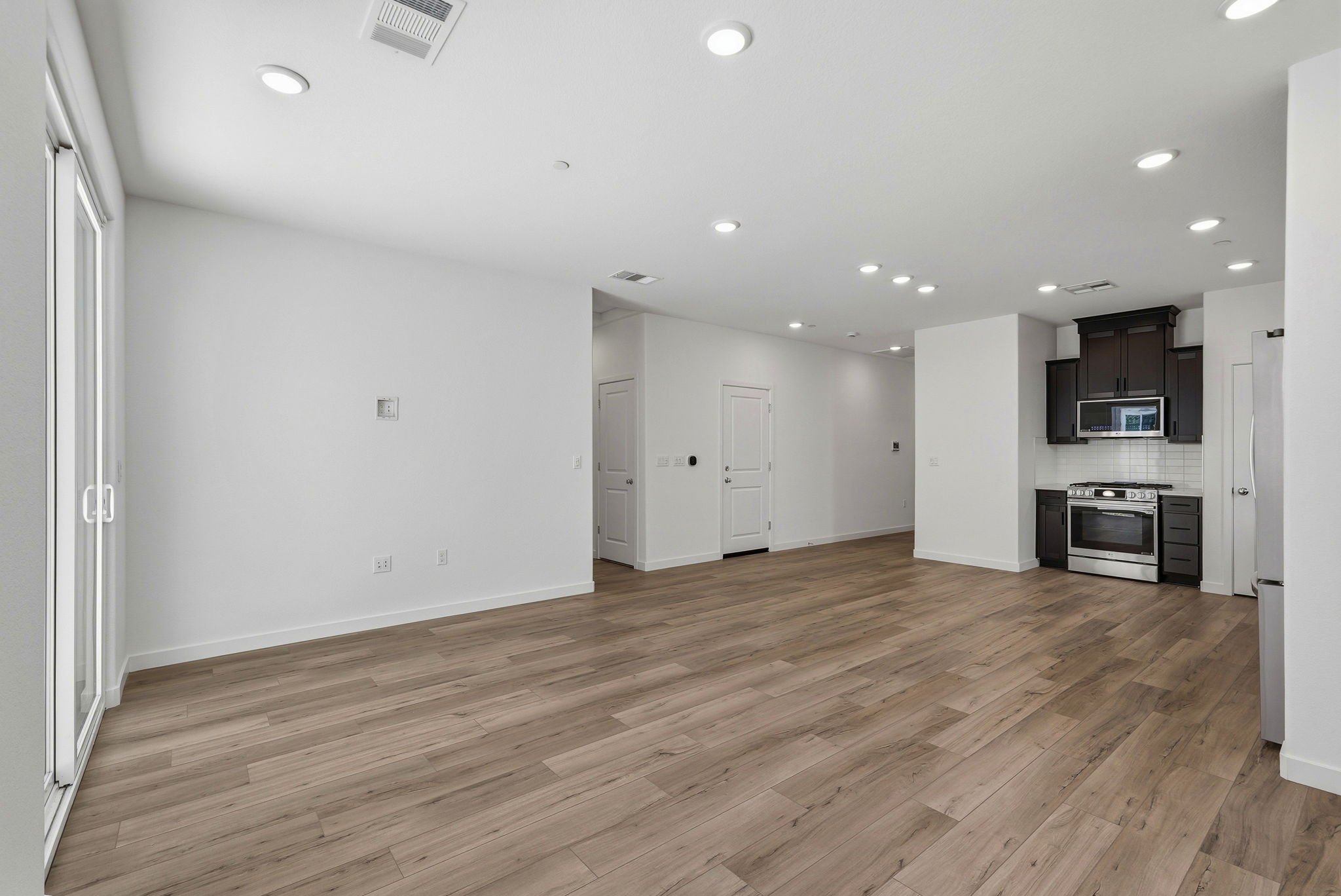 A large empty kitchen.