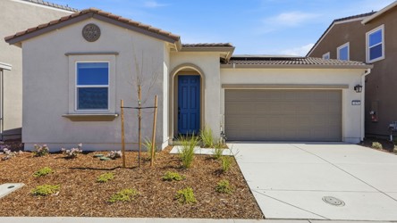 A house with a garage.