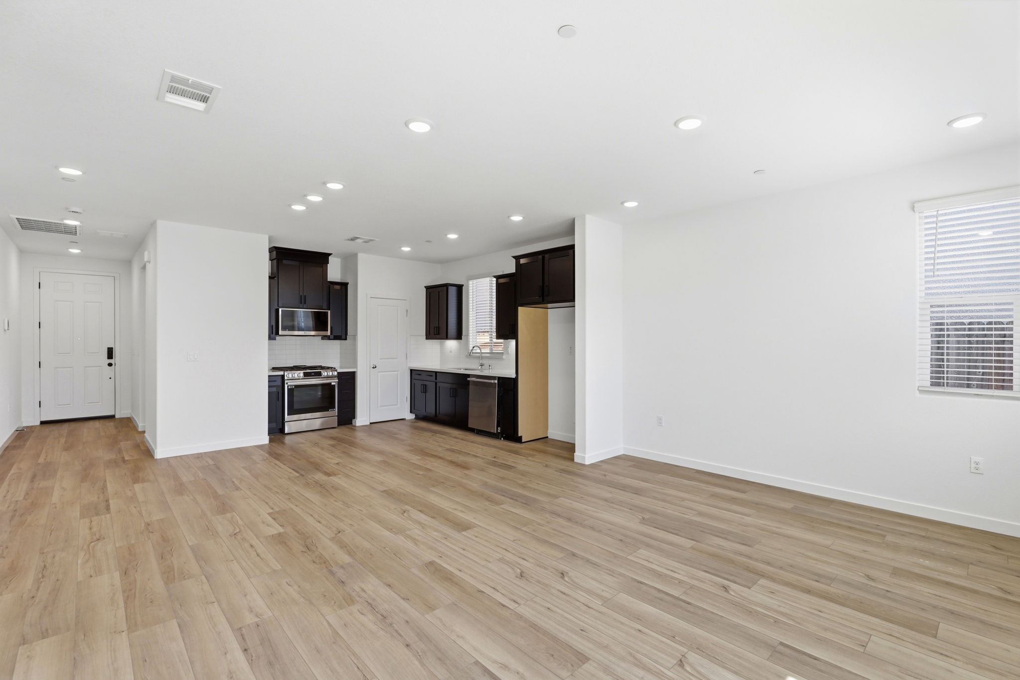 A large empty kitchen.