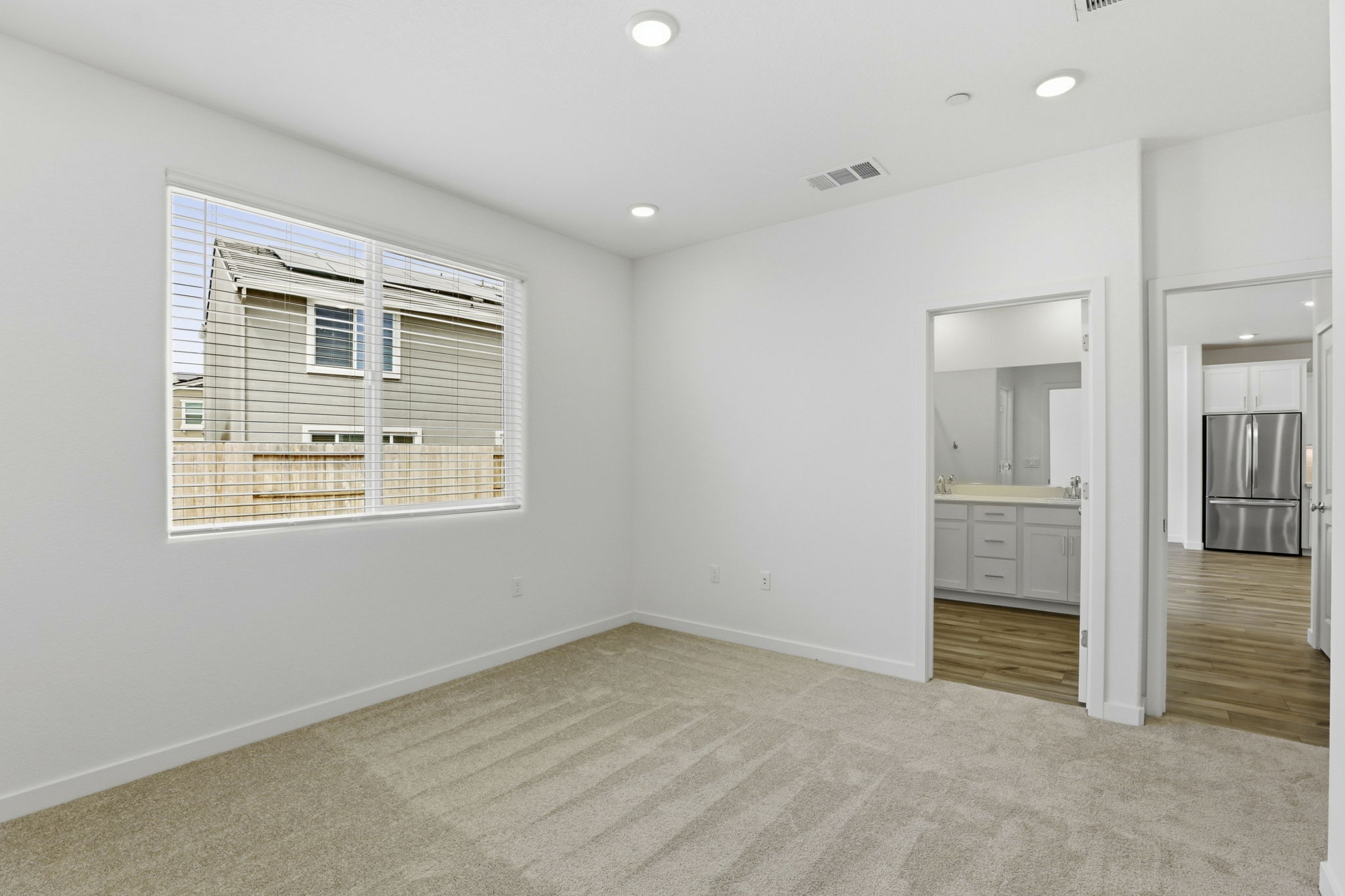 A room with white walls.