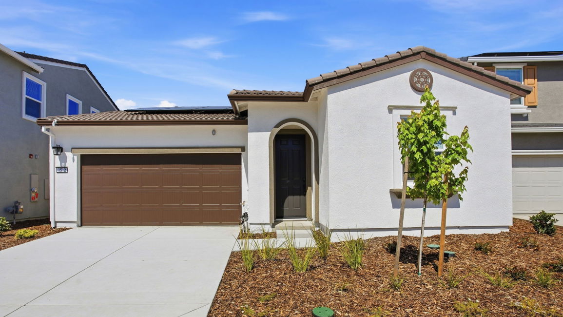 A house with a garage.