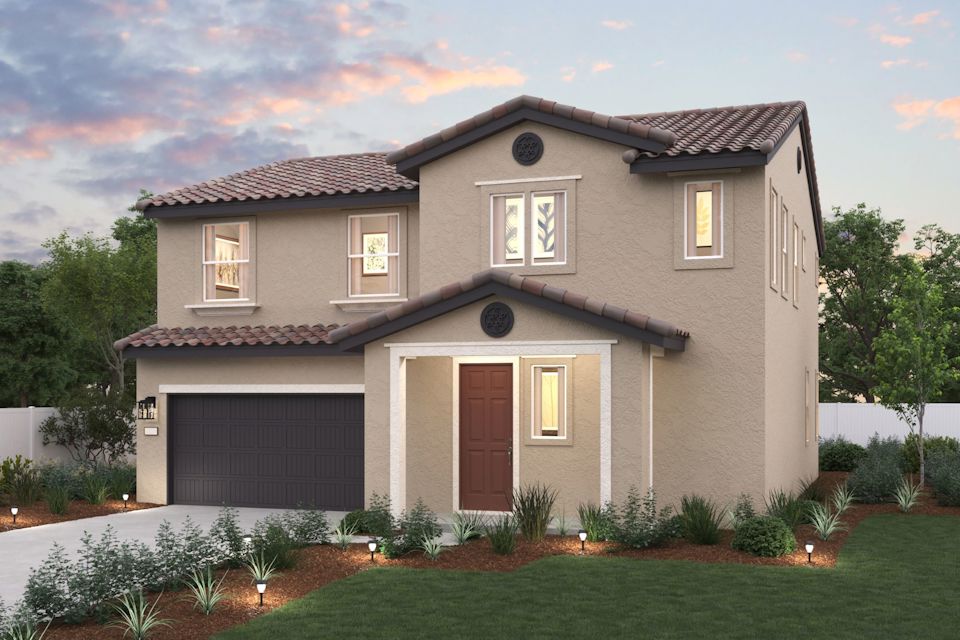 A house with a garage.