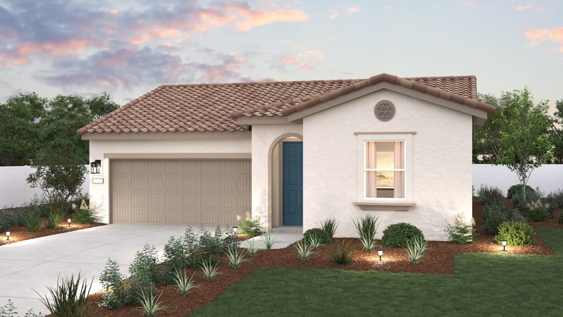 A house with a driveway.