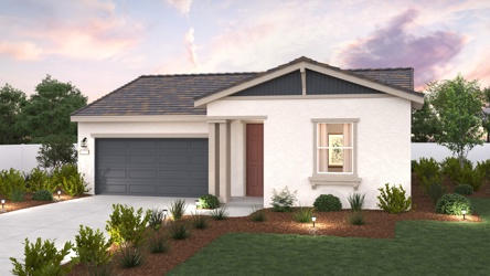 A house with a large front yard.