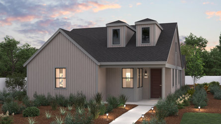 A house with a driveway.