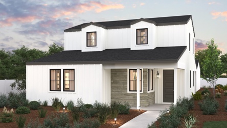 A house with a driveway.