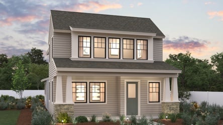 A house with a large front yard.