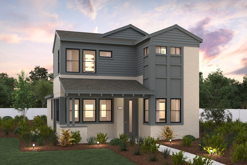 A house with a yard and trees.