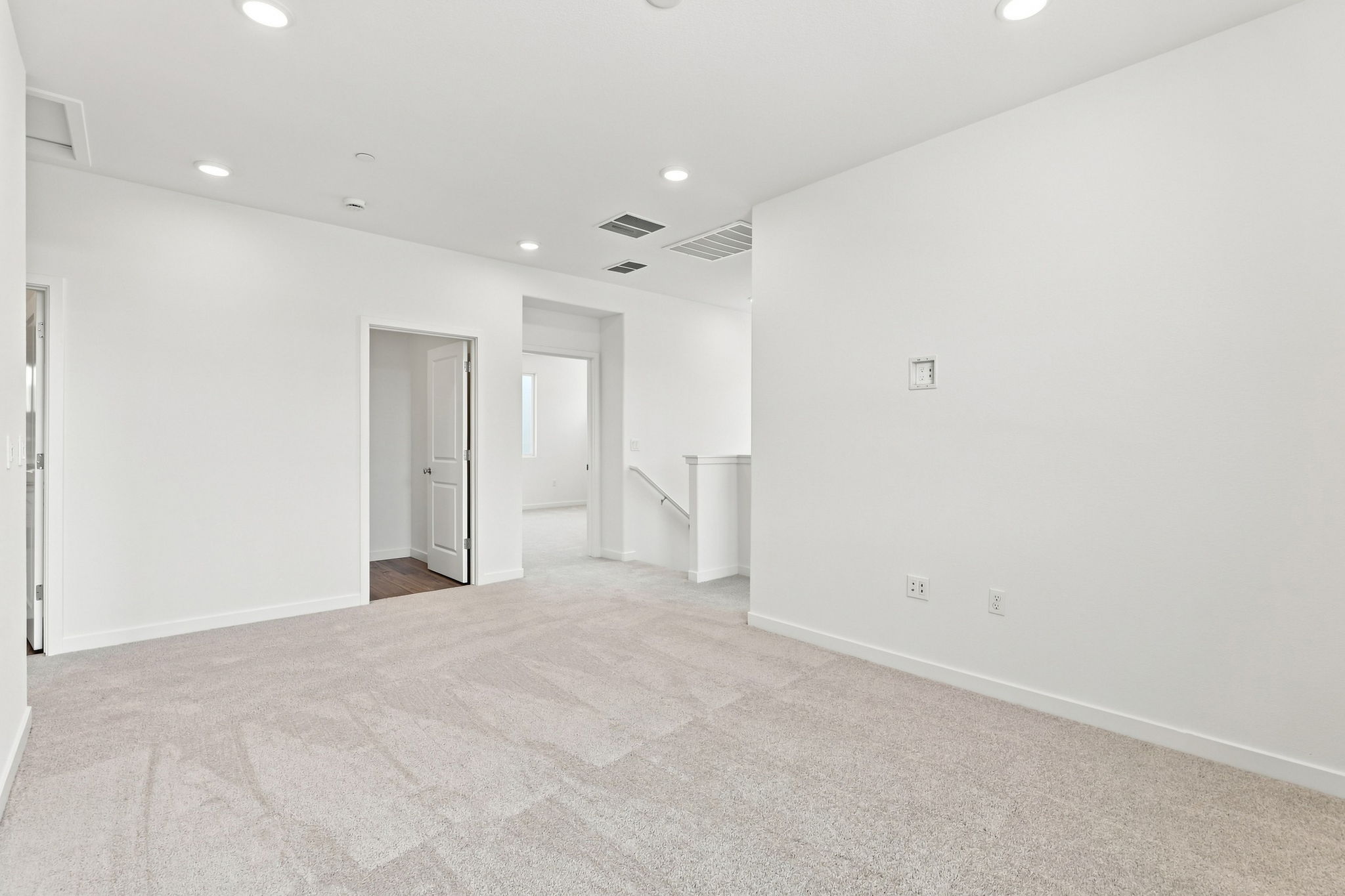A room with white walls.