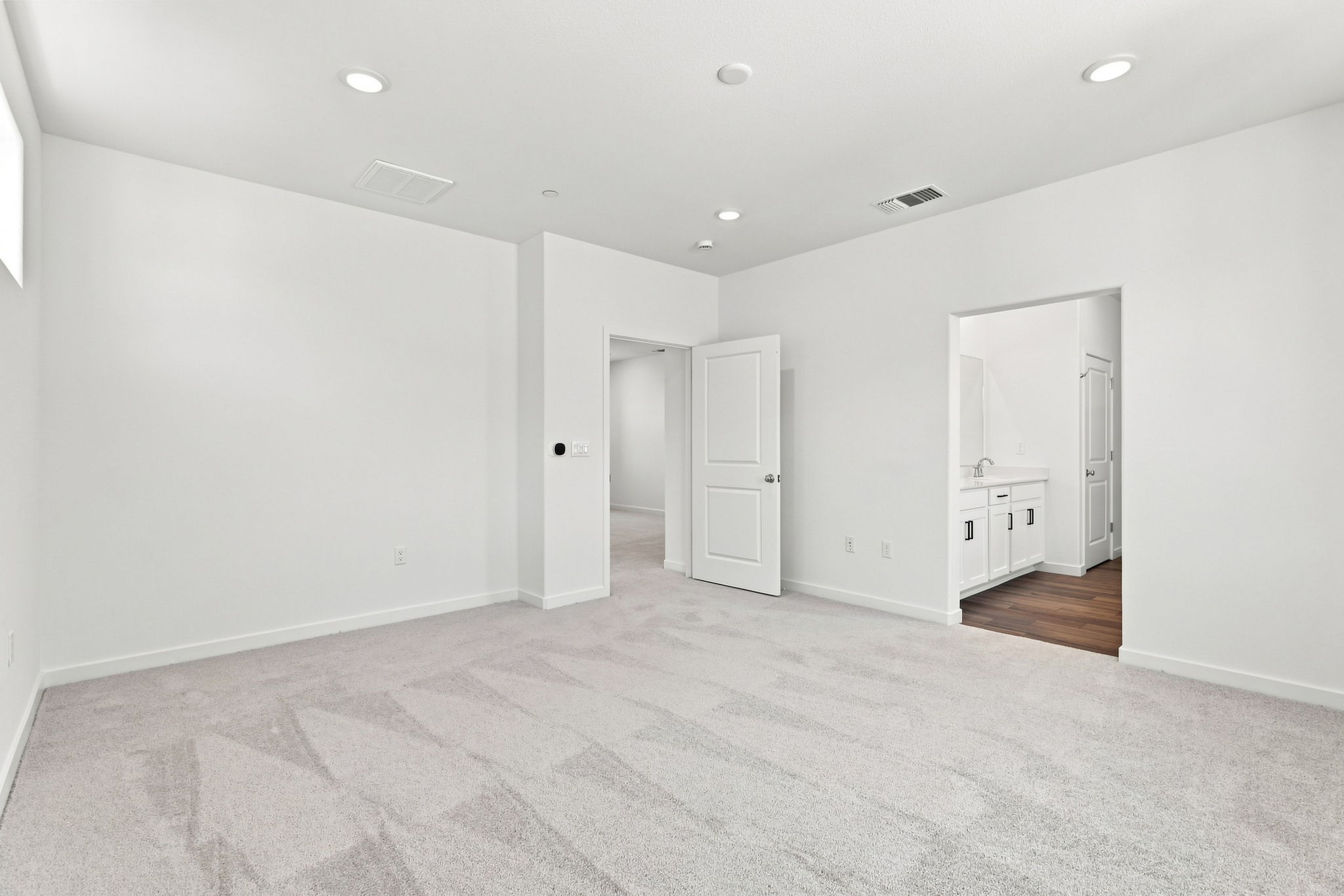 A room with white walls.