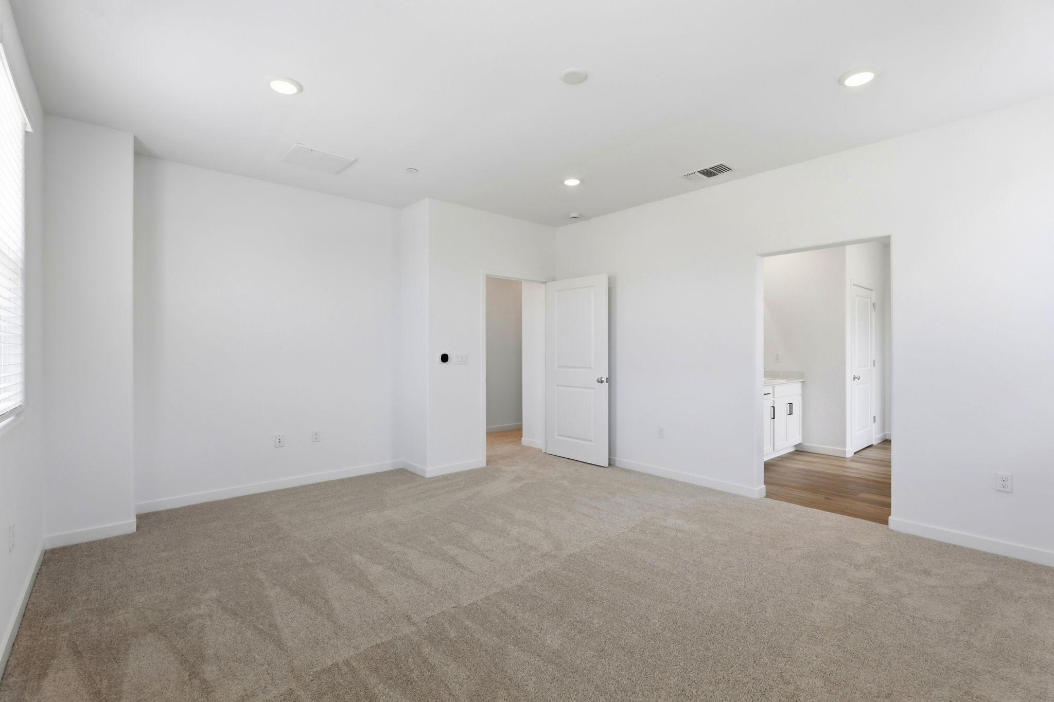 A room with white walls.