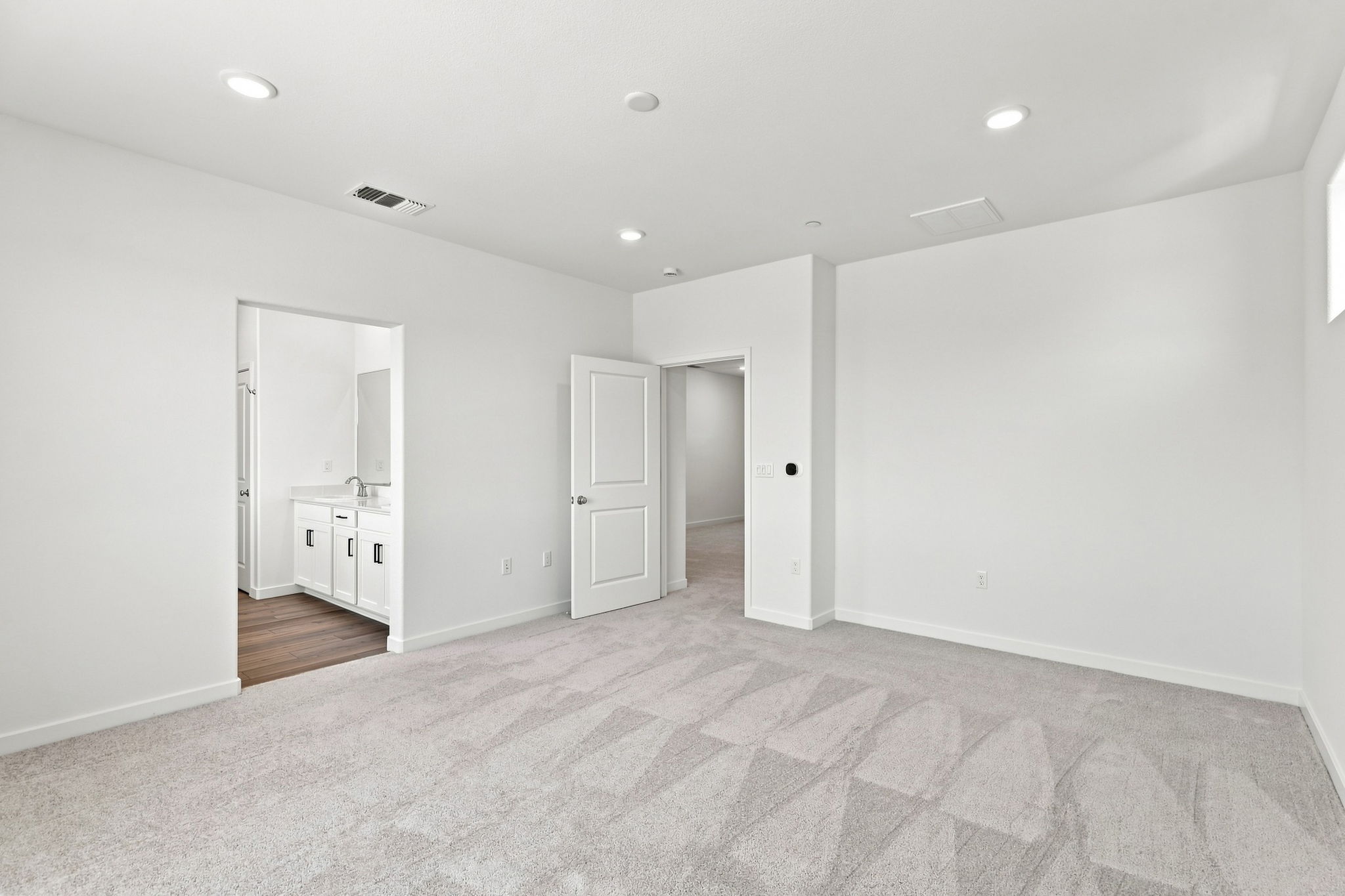 A room with white walls.