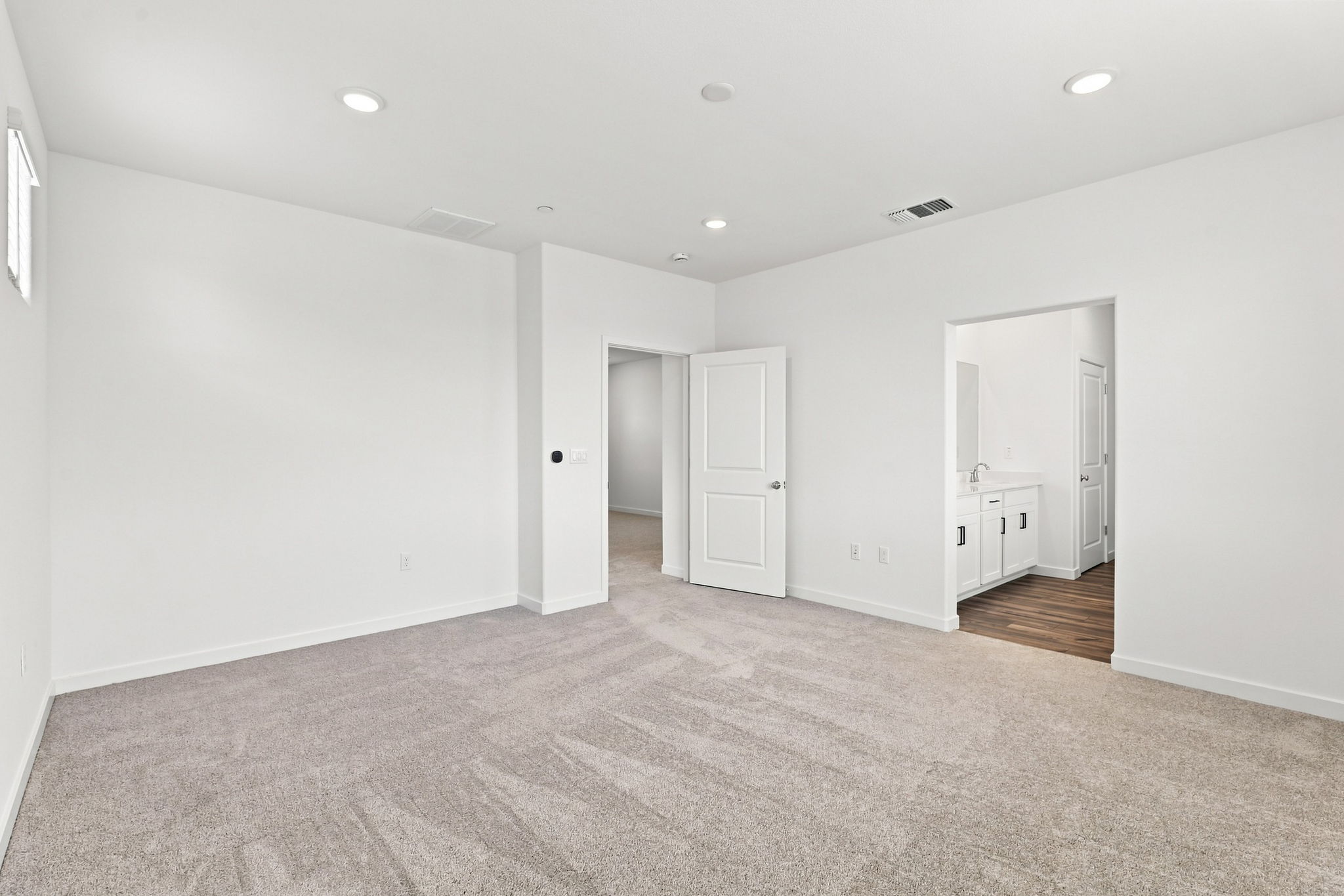 A room with white walls.