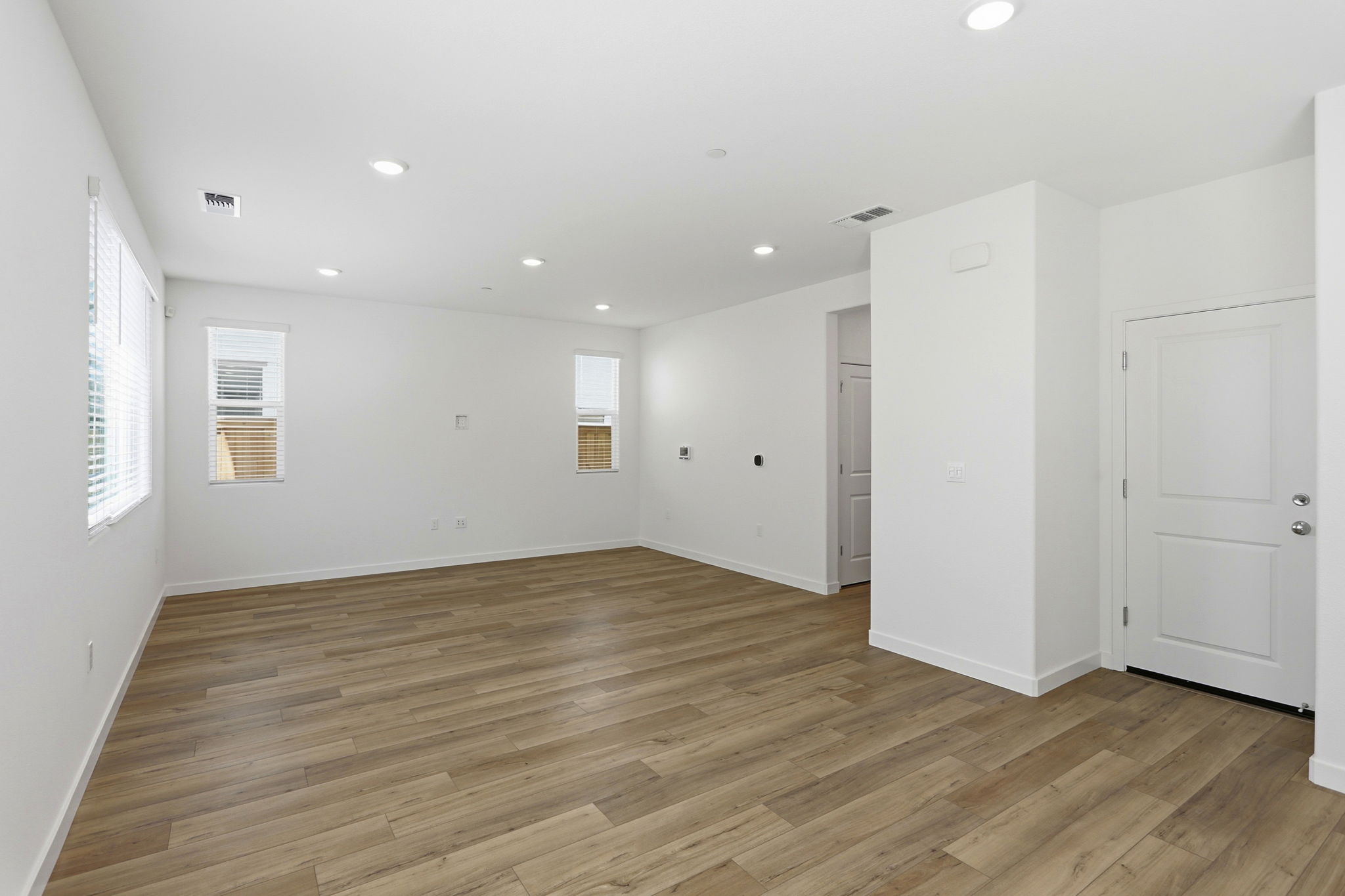 A room with white doors.