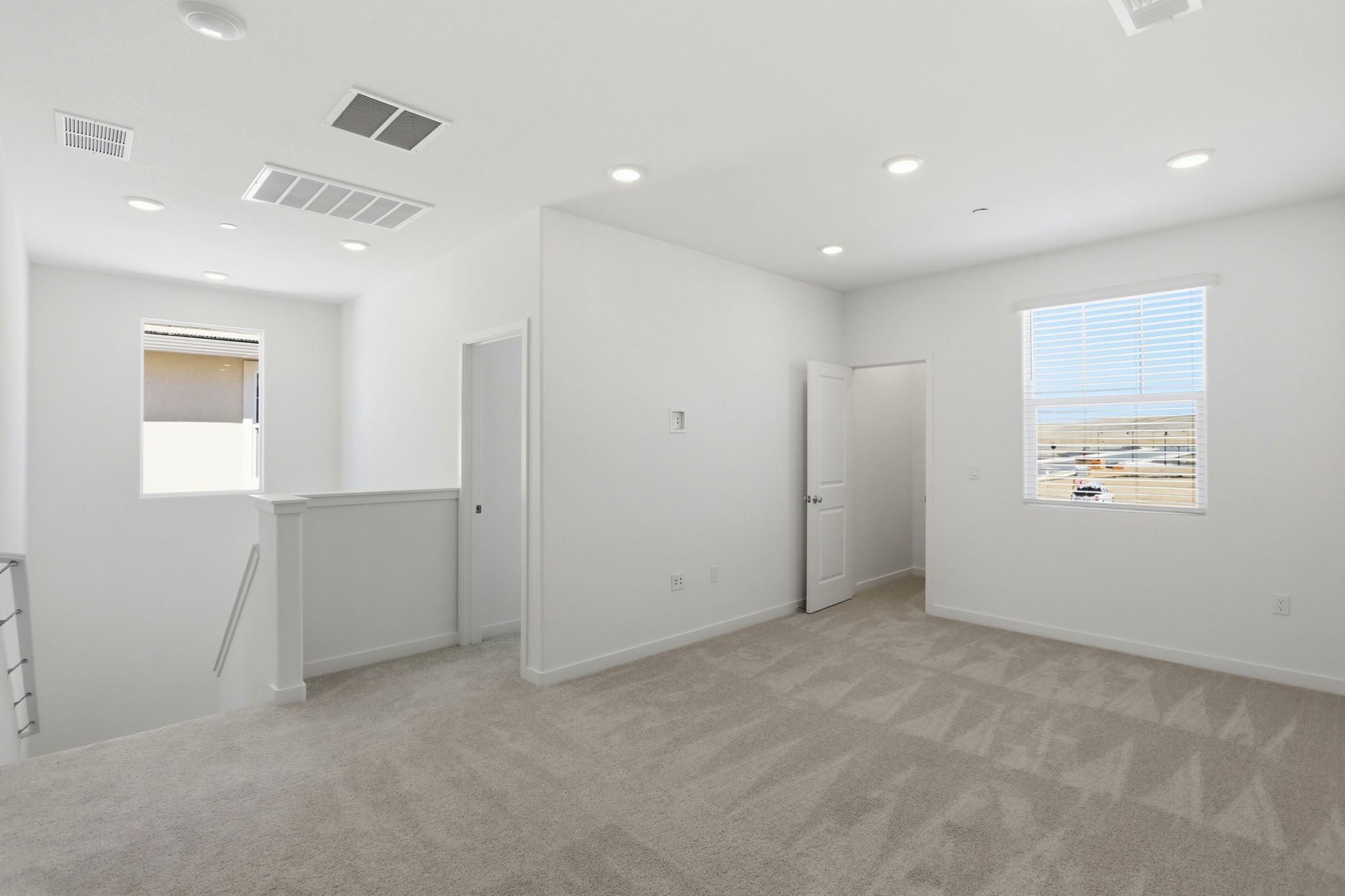 A room with white doors.
