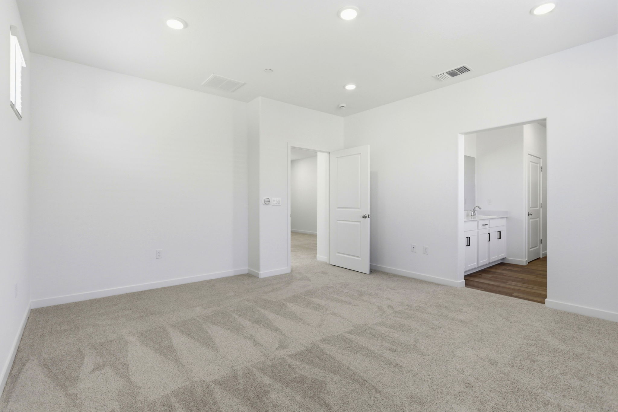 A room with white walls.