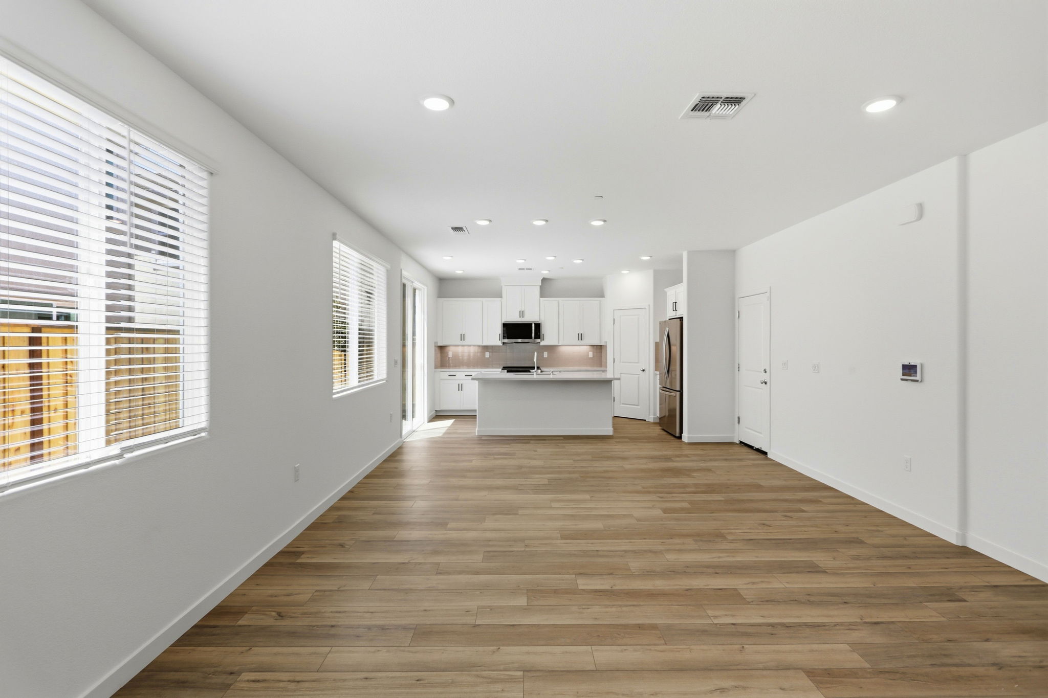 A large empty kitchen.