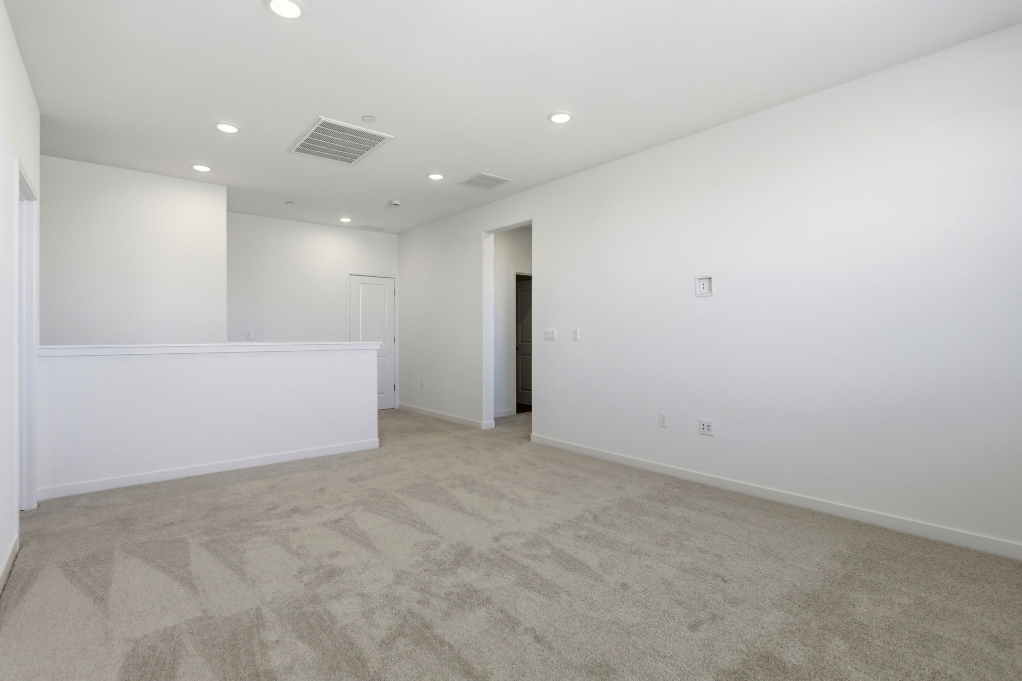 A room with white walls.