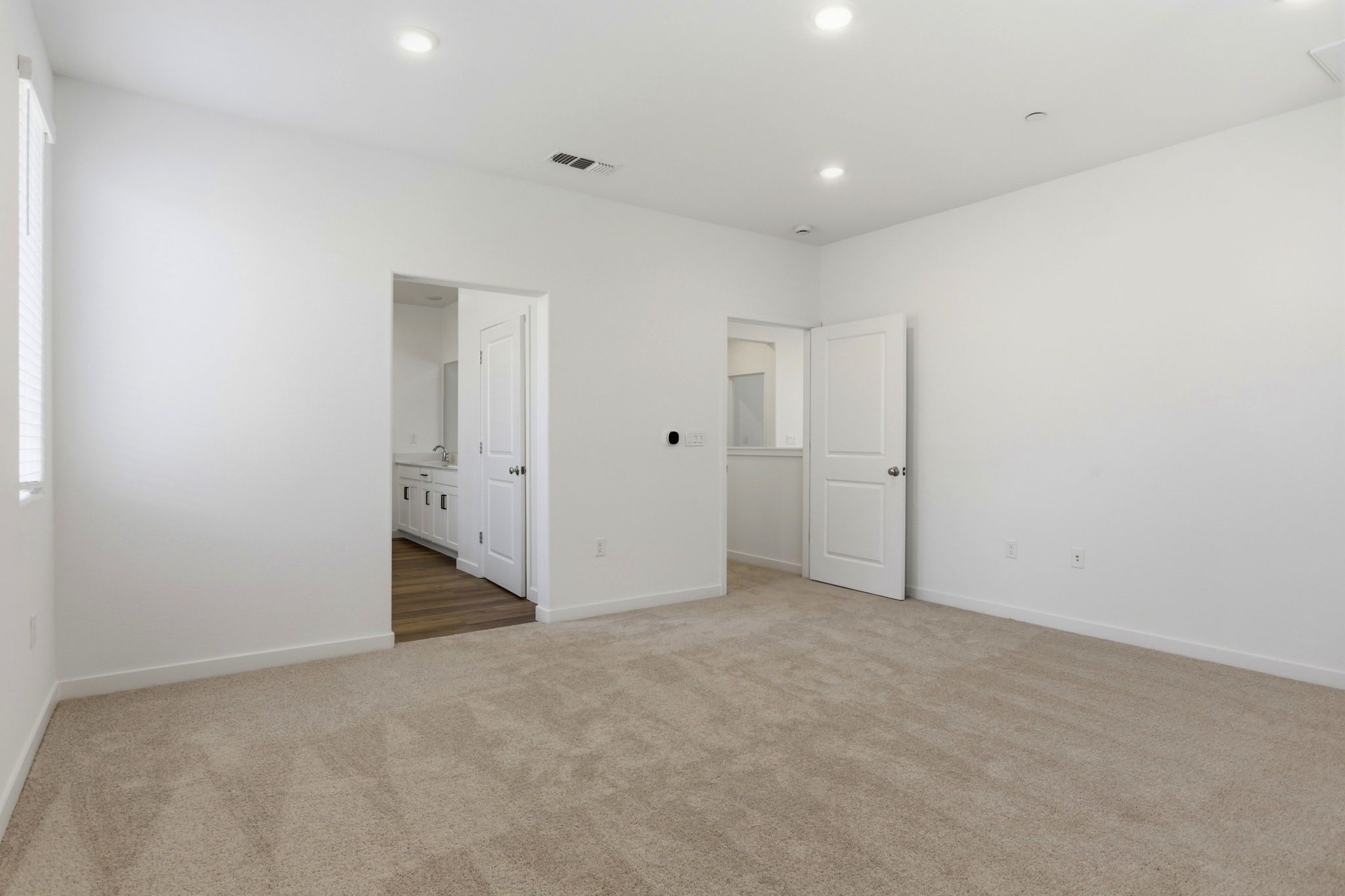 A room with white walls.