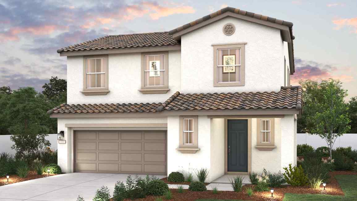 A house with a garage.
