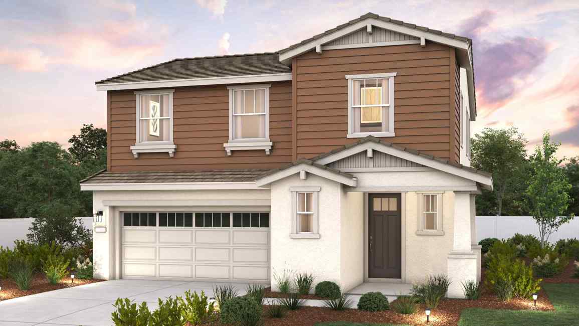 A house with a garage.