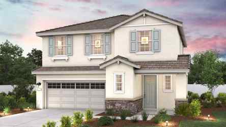 A house with a garage.