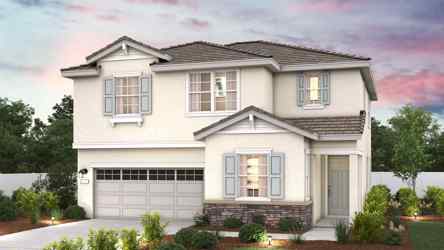 A house with a garage.