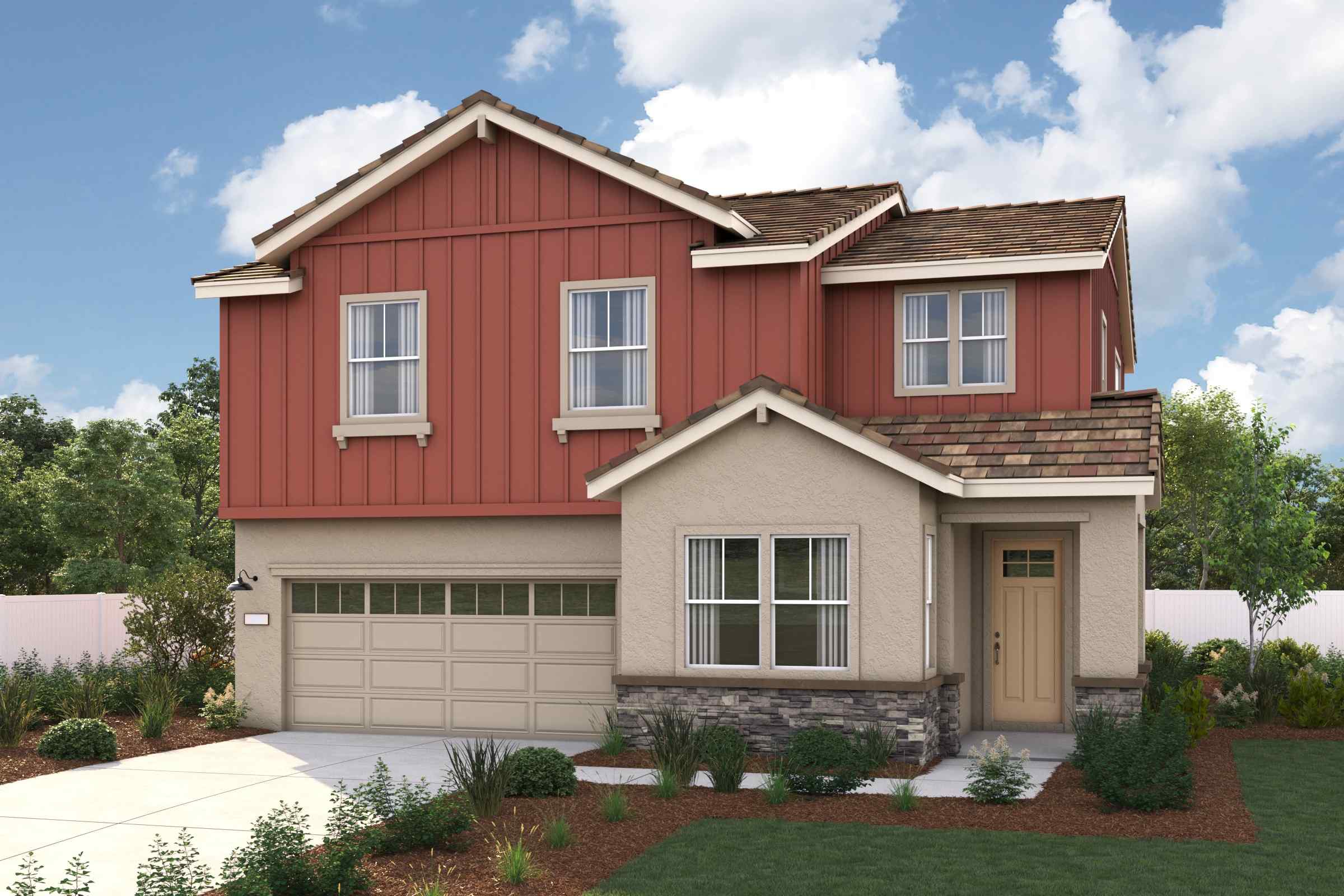 A house with a garage.