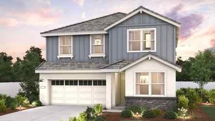 A house with a garage.