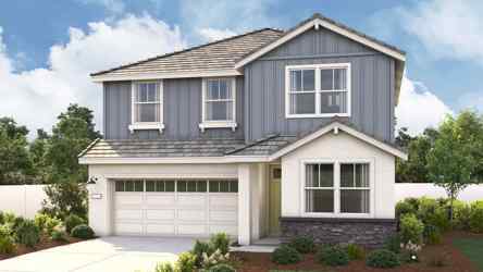 A house with a garage.