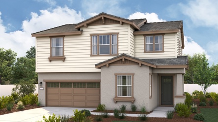 A house with a garage.