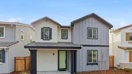 A house with a garage.