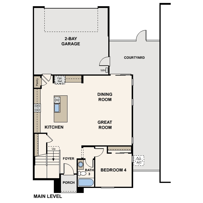 Plan 3 first floor plans at Trailside by Century Communities