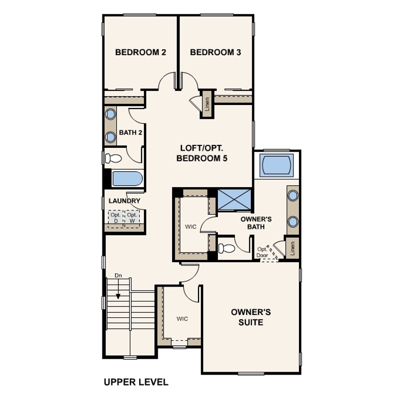 Plan 3 second floor plans at Trailside by Century Communities