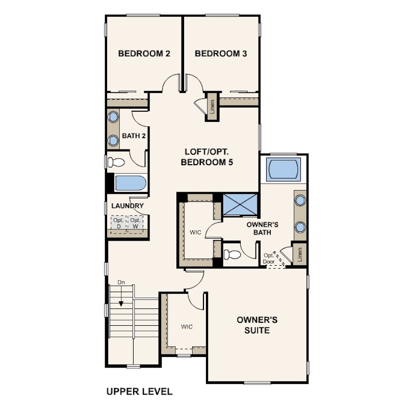 Plan 3 second floor plans at Trailside by Century Communities